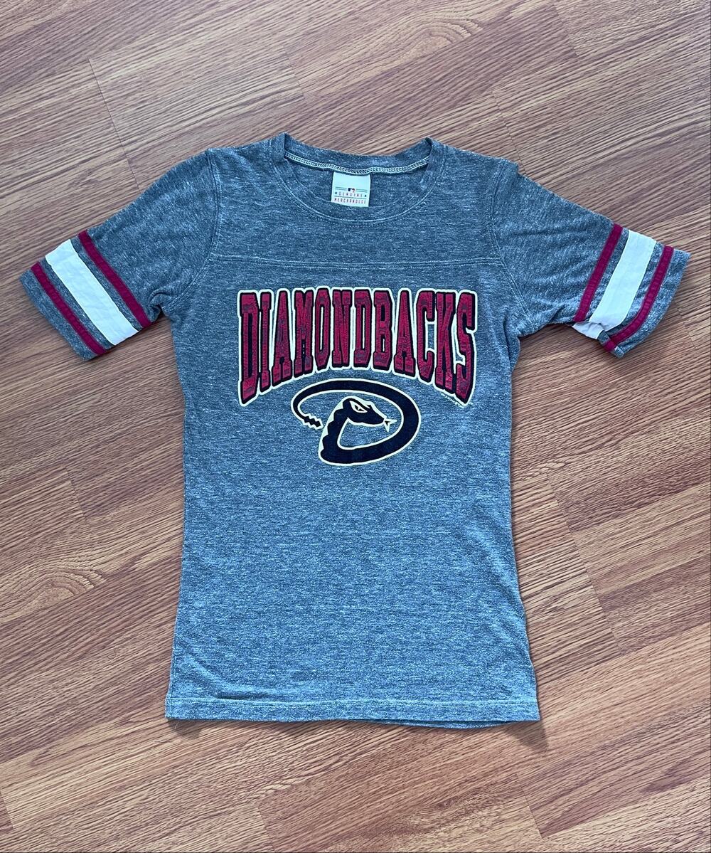 Arizona Diamondbacks Women’s Football Tee Gray Small